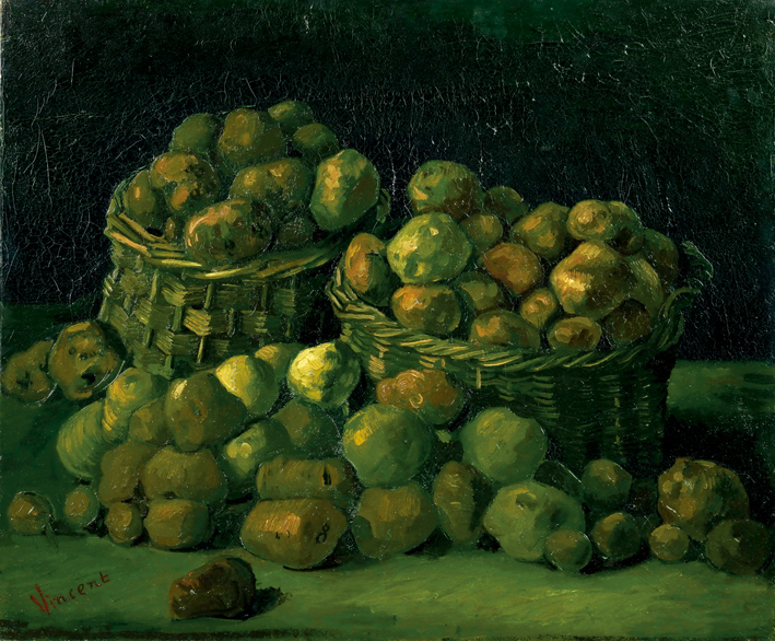  文森特·威廉·梵高  Vincent Willen Van Gogh ——土豆与篮子 (2)